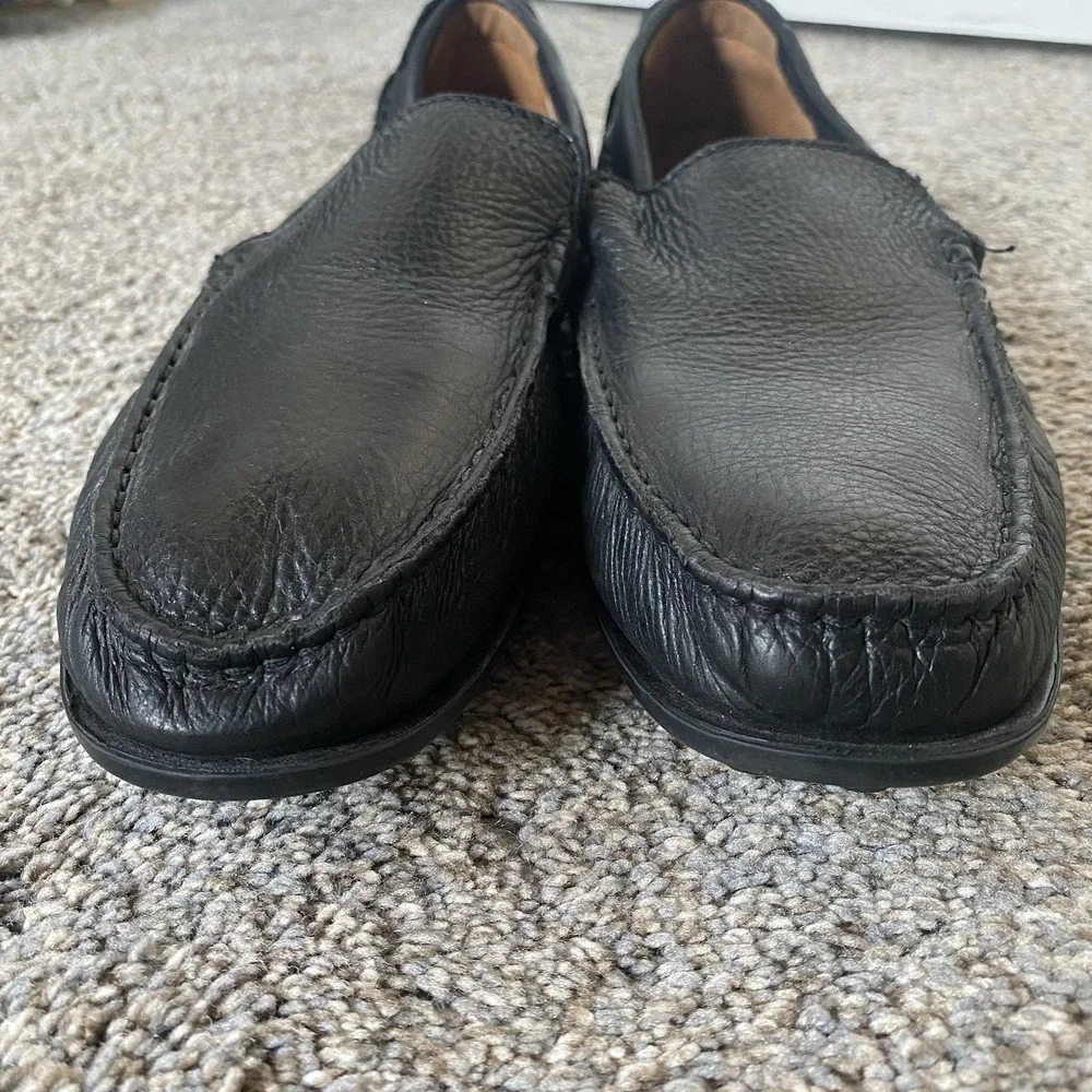 Clarks Collection Loafer Moccasins Size 8M EU 41 Black Soft Leather Comfort